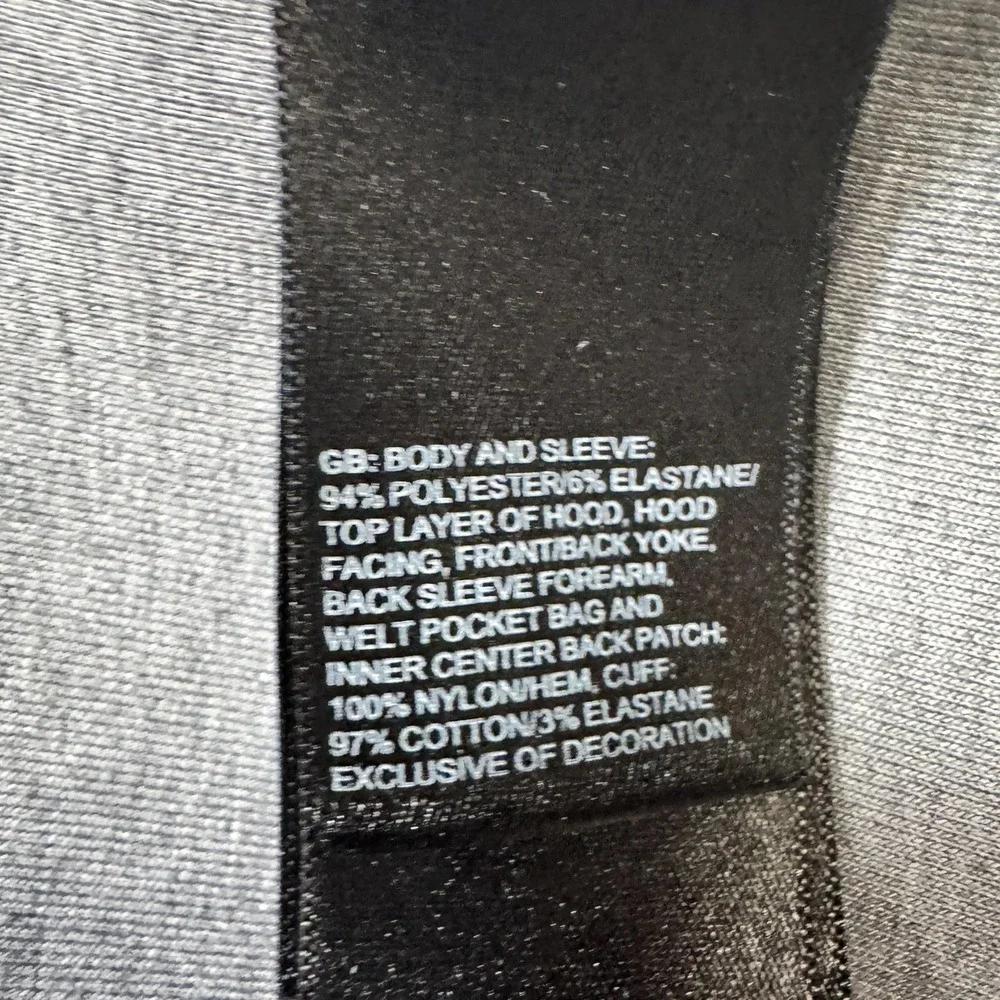 The North‎ Face Mens Full Zip Hoodie Jacket Grey XL Polyester Blend